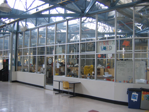 Image of the glass walls at High Tech High Chula Vista